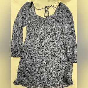 Dynamite Blue Leopard Pattern Dress